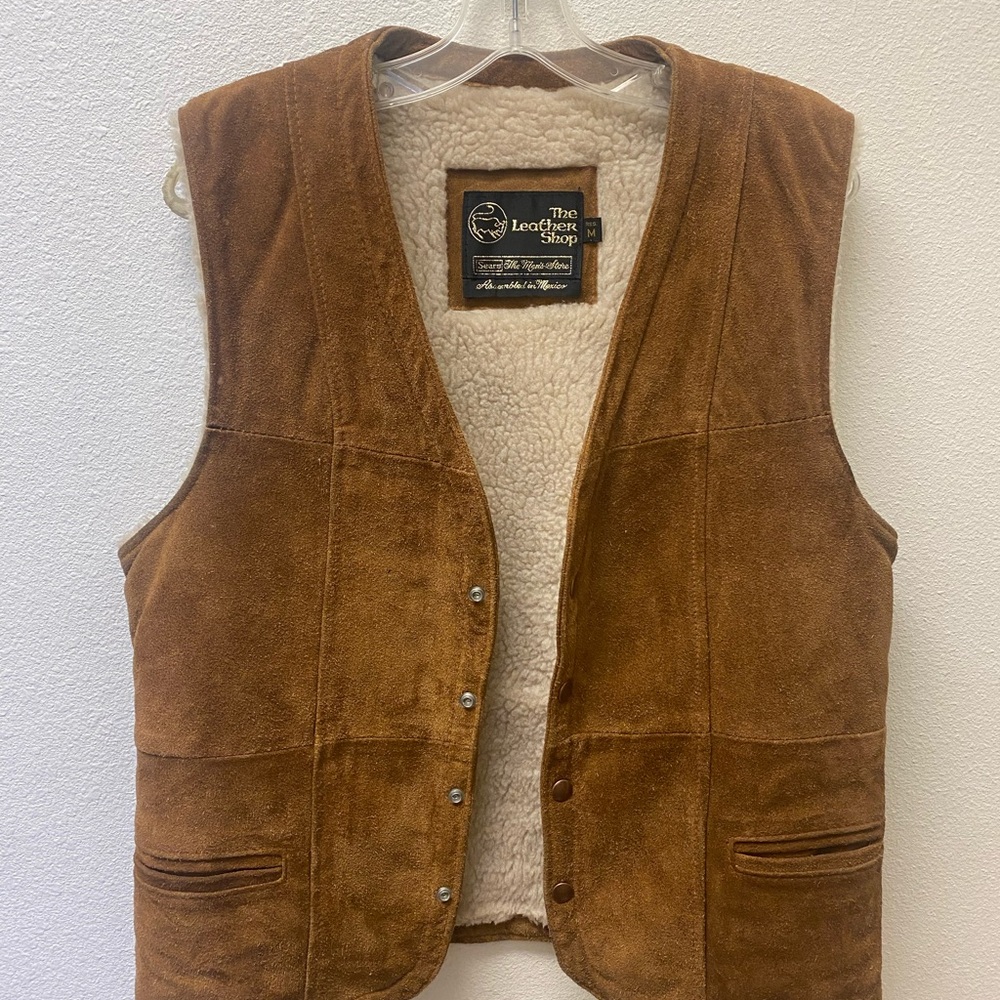 The Leather Shop Brown Suede Men's Vest size M